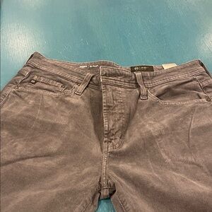 AG Adriano Goldschmied Charcoal Corduroy Trousers